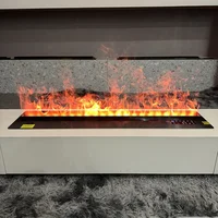 3D распыленный камин Tuya Wi-Fi электрический водяной паровой камин с красочным пламенем эко украшение дома без огня — изображение 3
