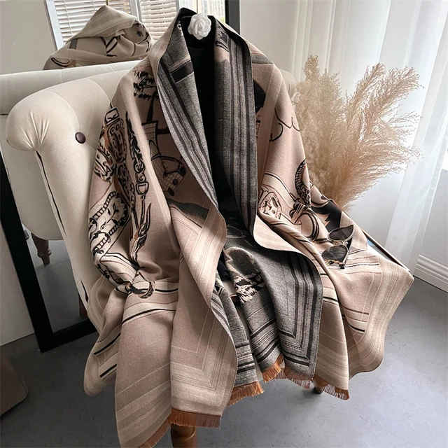 Warm Letter Print Cashmere Scarf For Women Winter Thick Shawl Wrap Echarpe  Fashion Pashmina Blanket Foulard 2022 New Bufanda - AliExpress