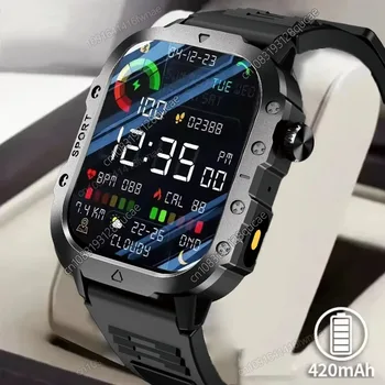 2026 Military SmartWatch Men IP68 5ATM Outdoor Sports Fitness Tracker Waterproof GPS Monitoring 1.96Inch BT Call For Android IOS 1
