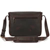 Retro Genuine Leather Men Laptop Bag Leather Shoulder Bag Business Office Bags Brown Male Laptop Portfolio Case Messenger Bag 6