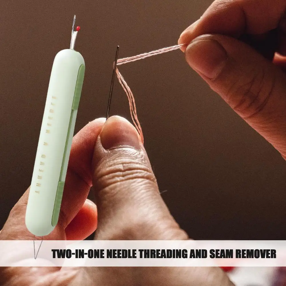 Sewing Seam Rippers 2-in-1 Threader Stitching Remover Household Sewing Accessories Sewing Seam Thread Remover Sewing Accessories