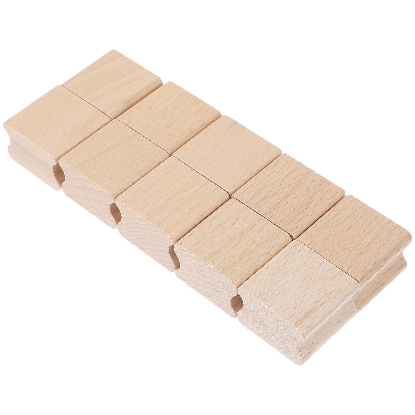 

10pcs Wooden Diy Use Blank Stamper Novel Carving Accessory Wooden Square Little Seal