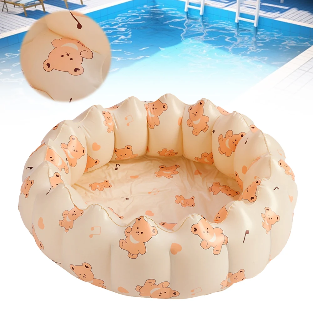 Inflatable Swimming Pool Paddling Pools Anti Slip Kids Inflatable Pool Portable Bath Swimming Ring for Outdoor Garden Backyard