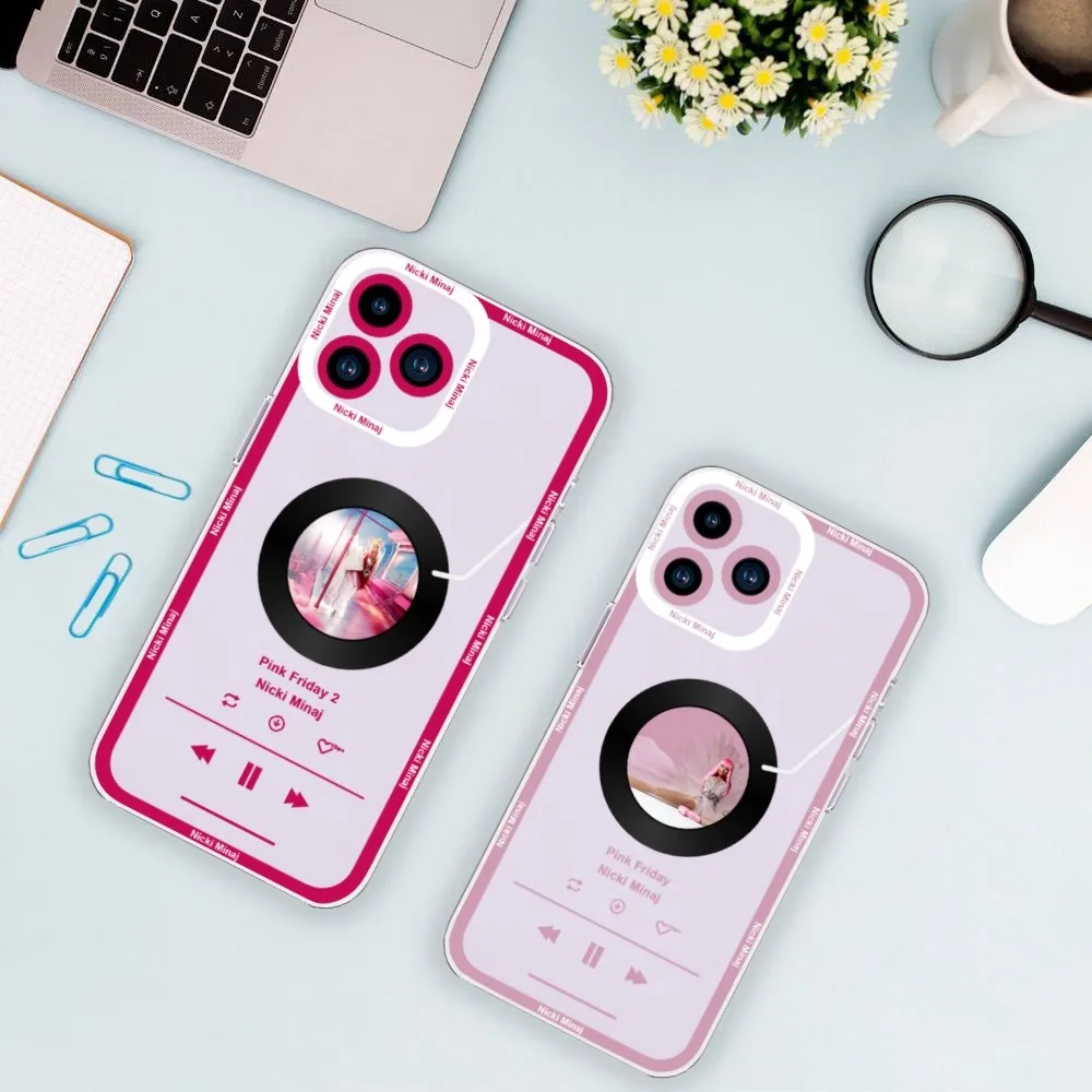 Nicki Minaj Rapper Pink Friday 2 Custodia Per Telefono Per Iphone 11 12 Mini 13 14 Pro Max Custodia Trasparente