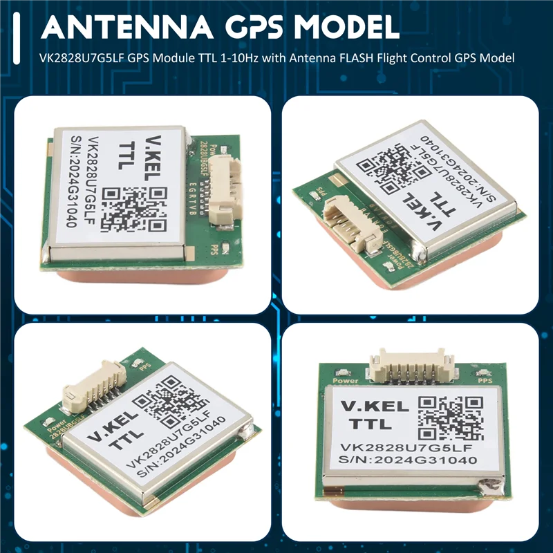 AU61-VK2828U7G5LF GPS 모듈 TTL 1-10Hz 안테나 포함 플래시 비행 제어 GPS 모델