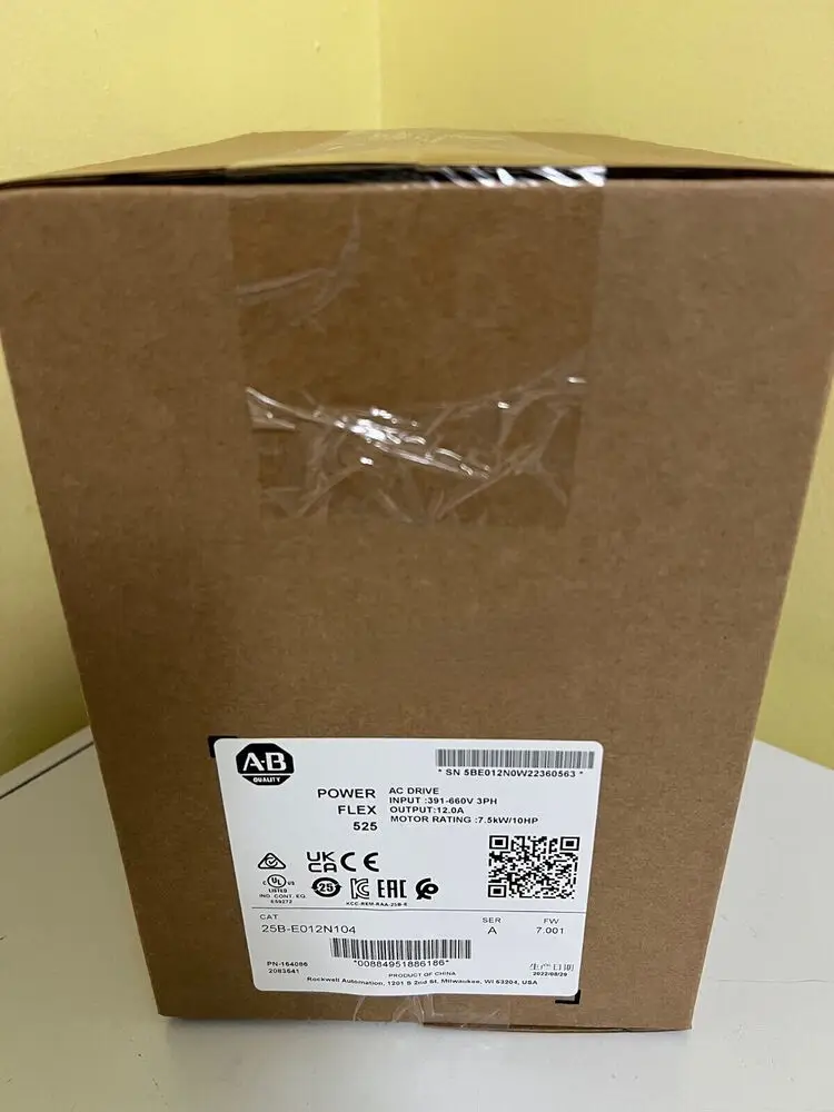 

Allen Bradley 25B-E012N104 10HP FW 6,001 Powerflex 525 AC DRIVE 25BE012N10 4 DHL