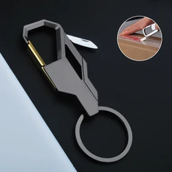 Multifunctional Hidden Mini Knife Keychain For Woman Men Simple Alloy Waist Buckle Hanging Key Chains Key Accessories