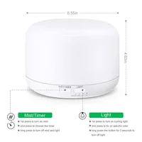 1000ML Air Aroma Diffuser Ultrasonic Humidifier home 7 Color LED Light Electric Aromatherapy Essential Oil Aroma Diffuser 2