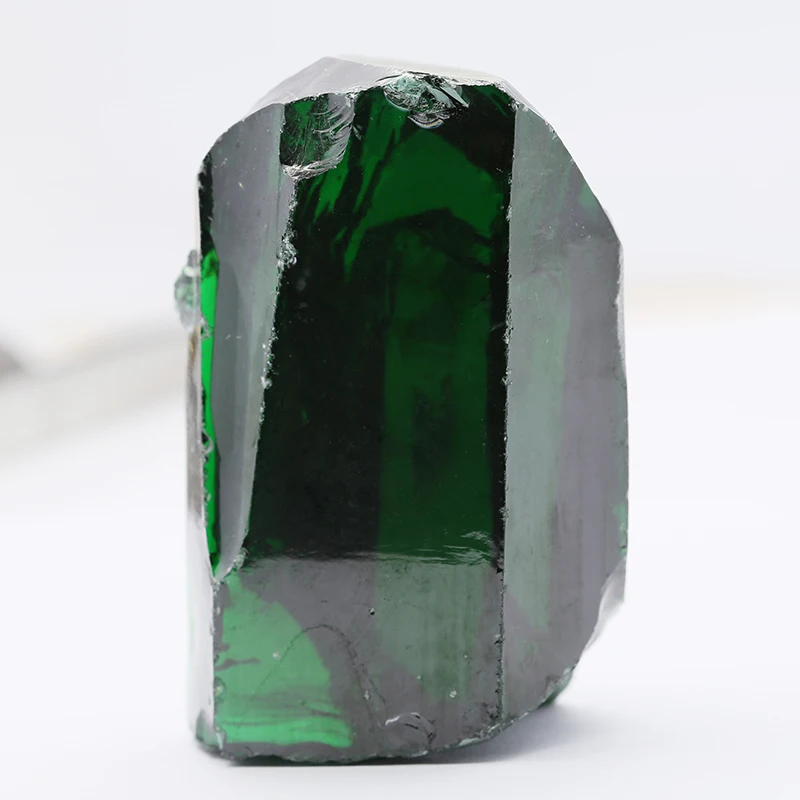 200grams/Lot Synthetic Gemstone Rough Emerald Green Cubic Zirconia