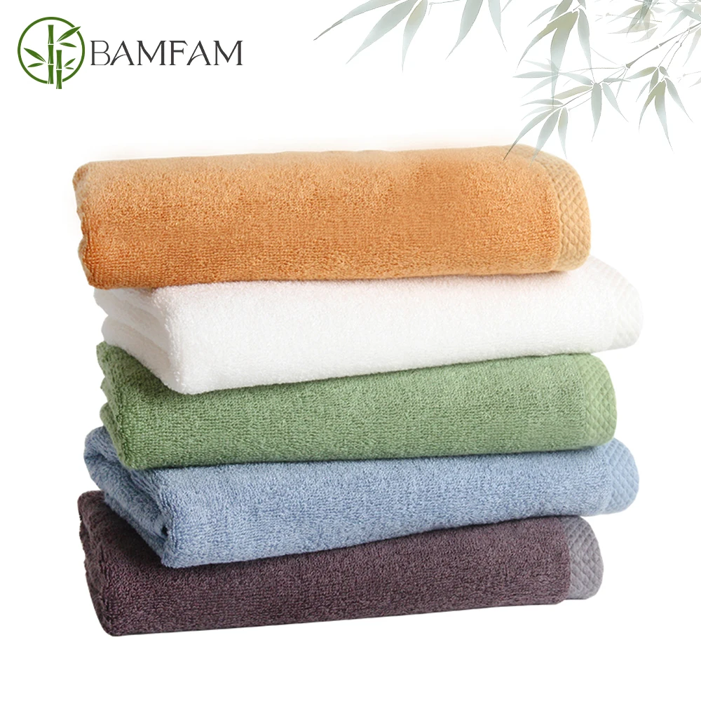 1/2 pièces 100% ensemble de serviettes en Fiber de bambou 40x90 maison salle de bain serviettes gant de toilette adultes visage serviette épaisse absorbante luxe salle de bain serviette