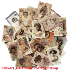 Vintage Aesthetic Beauty Deco Paper Stickers - 60pcs for Scrapbooking and Journaling (Classic Beauty)