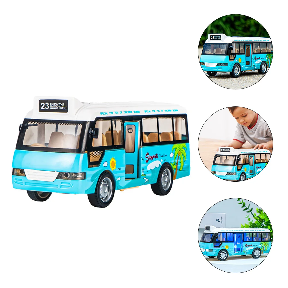 

Автобусная Игрушечная машина, пластиковые Имитационные детские игрушки, модель со звуком и фотоэлементами, модели из АБС-пластика, имитация формы для мальчиков