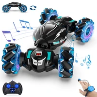 4WD Remote Control Car RC Stunt Car Watch Gesture Sensing Drift Twisting Car for Kids Toy Car with Music Light Off Road RC Cars 1