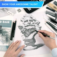 12/20/25/54/70 шт. набор раскрасок для рисования, карандаши для рисования и набор для рисования, набор инструментов для рисования, профессиональный набор художественных принадлежностей — изображение 6