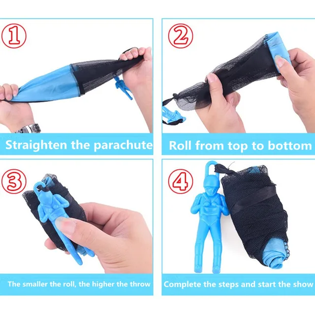 Kids Hand Throwing Parachute Toy for Children's Educational Parachute with Figure Soldier Outdoor Fun Sports Play Game Kids Game 6