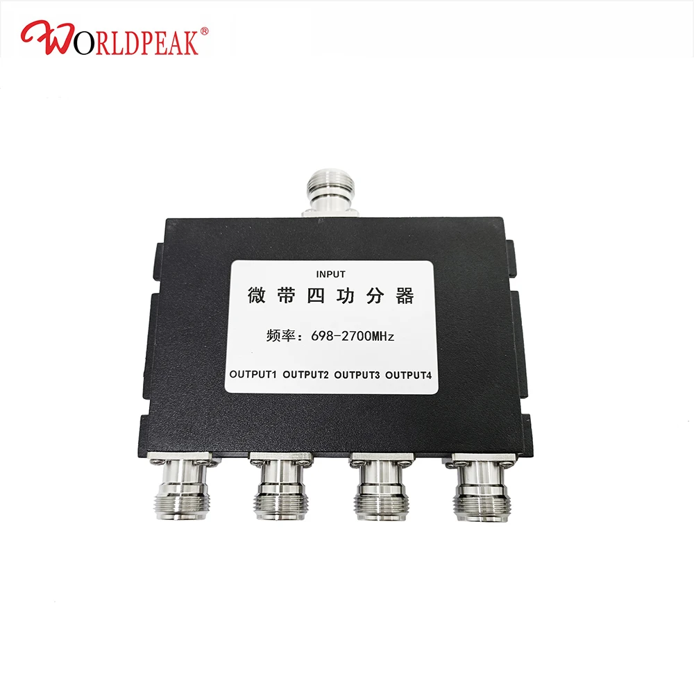 

Free Shipping 698-2700mhz microstrip N female 4 way power divider