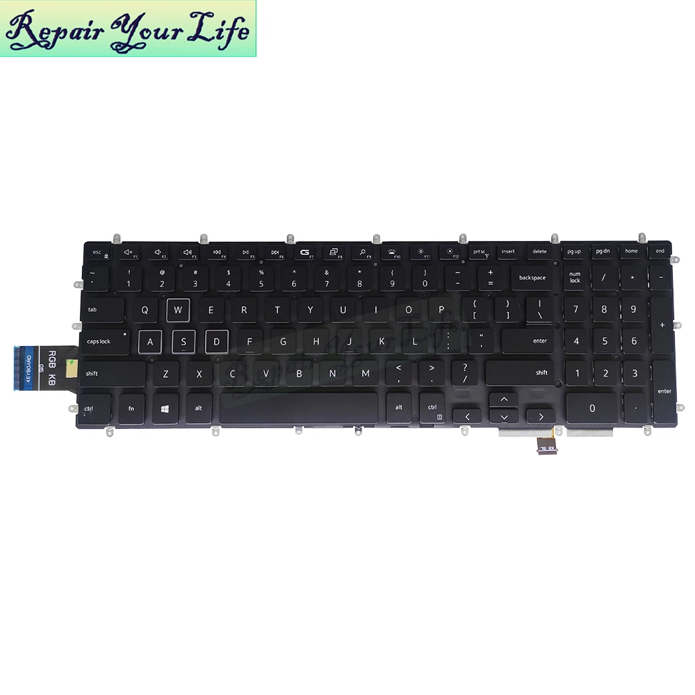 Teclado Retroiluminado Rgb Árabe dos Eua Retroiluminação para Laptop de Zonas Dell g5 5590 5500 g5 se 5505 5587 g3 15 3590 3500 3779 3579 - Imagem 5