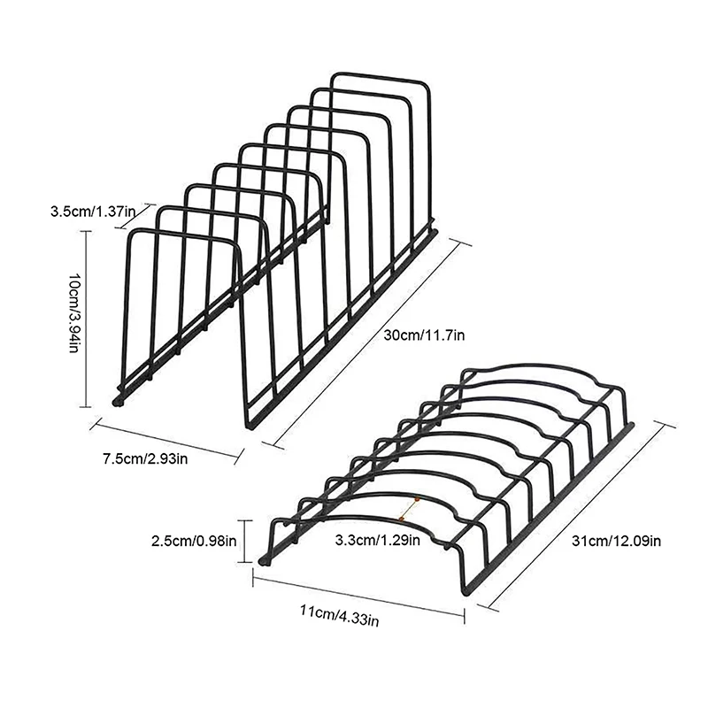 Stainless Steel Dish Draining Rack Kitchen Pot Lid Plates Storage Racks Multipurpose Shelf Bowl Drying Holder Kitchen Organizer 6