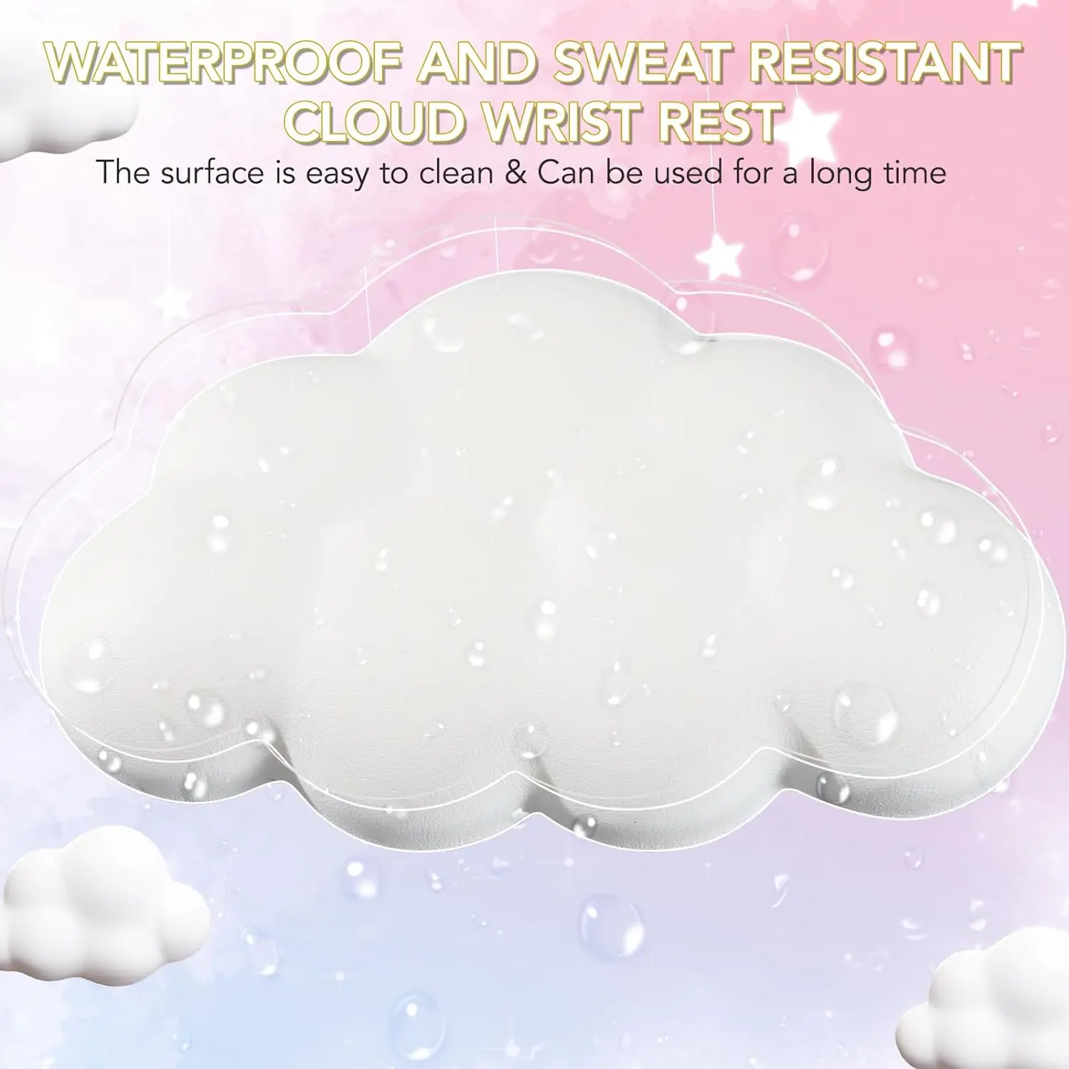 Keyboard Cloud Wrist Rest Memory Foam Keyboard Palm Rest Ergonomic Keyboard Pad Wrist Support for Pain Relief Mouse Pad Rest