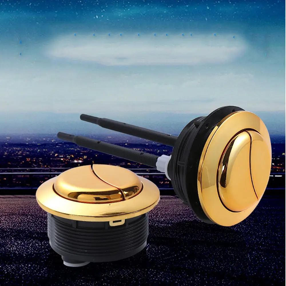 

Dual Flush Toilet Tank Gold colour Button Round shape Toilet Push Button Bathroom Accessories 48mm/58mm