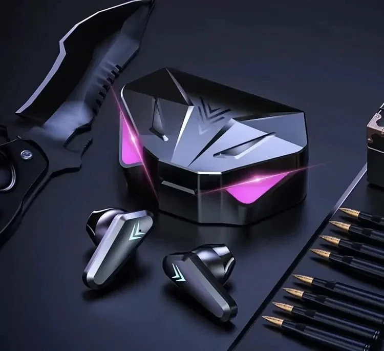 X15 tws gaming trådlösa bluetooth hörlurar med led display_voghion.com