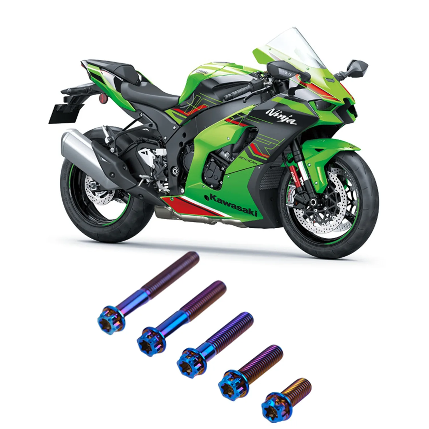 Titanium bolts fit for Kawasaki 2023 ZX-10R windshield clutch