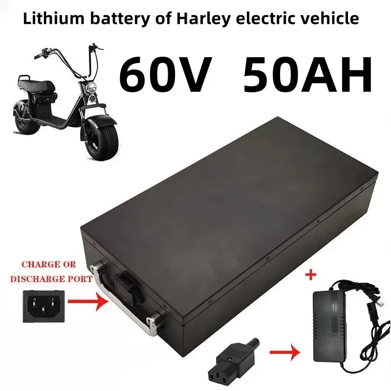 60V 20ah -60ah Elektrische Scooter Voor 250W ~ 1500W Motorfiets/Driewieler/Fiets/Citycoco Waterdichte Lithiumbatterij + 67.2V Oplader