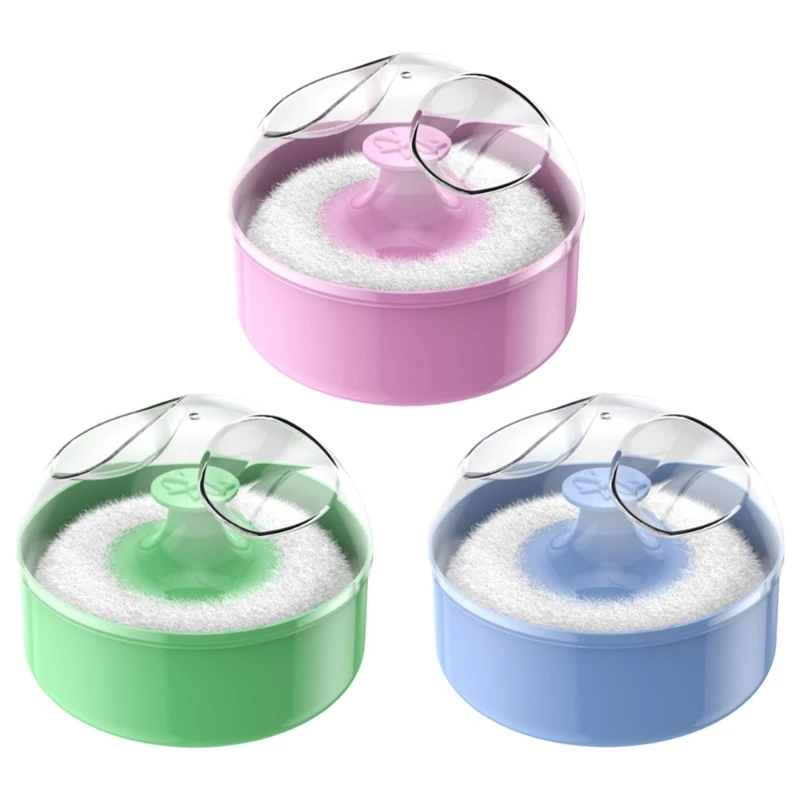 Soffio per cipria per neonati Soffio per cipria cosmetico per il corpo del bambino Soffio per cipria grande e contenitore vuoto per bambini piccoli - immagine 5