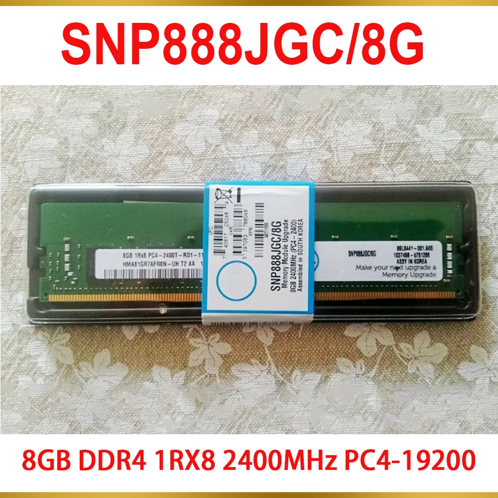 1Pcs SNP888JGC 8G For DELL Server Memory 8G 8GB DDR4 1RX8 2400MHz PC4 19200 RAM 2400