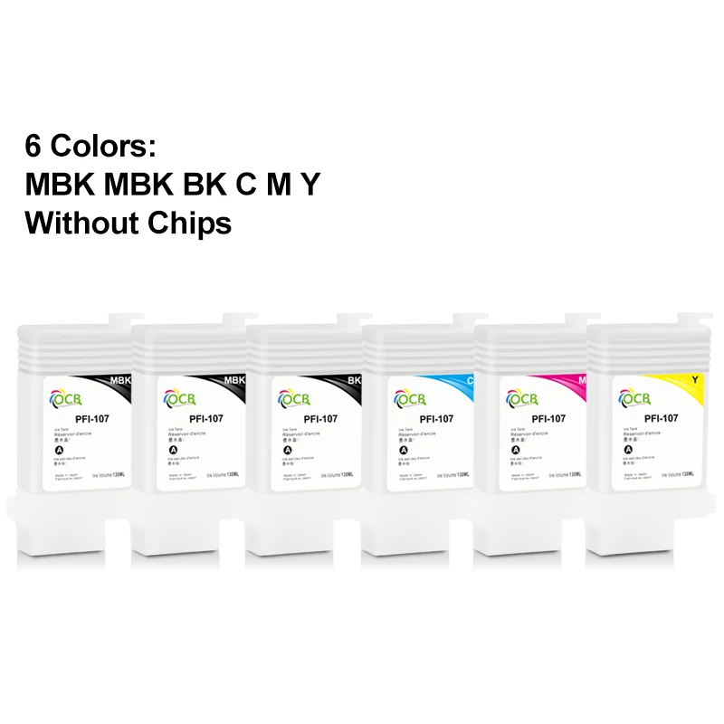Cartucho Recarregável para Impressora Canon sem Chip Cores 130ml Pfi 107 Ipf670 Ipf680 Ipf685 Ipf770 Ipf780 Ipf785 - Imagem 6