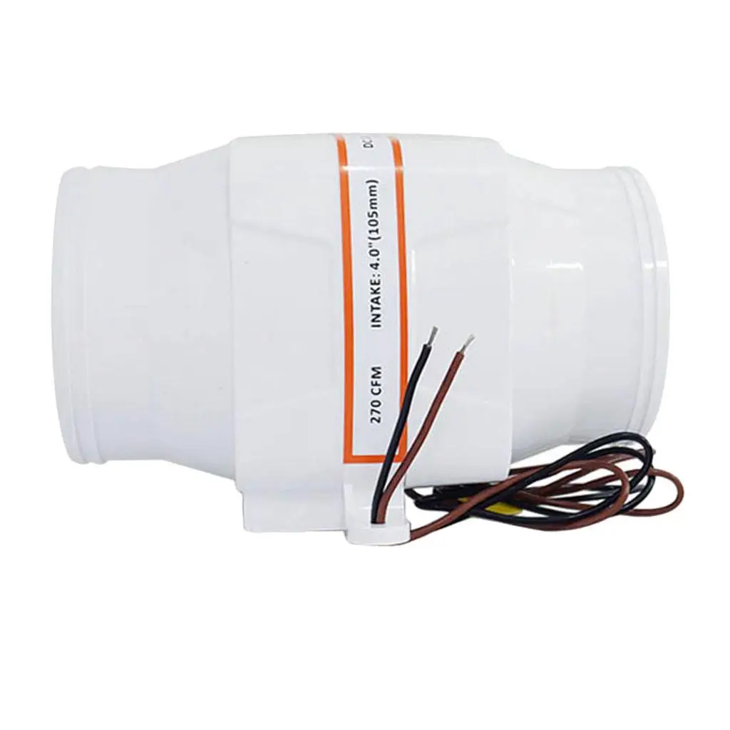 4 Inch Silent Inline Blower, 12V Quiet Air- Fan for Air Circulation in 