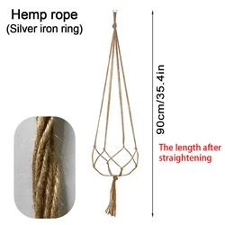 Elegant Woven Hanging Flower Pot Planter (Hemp rope)