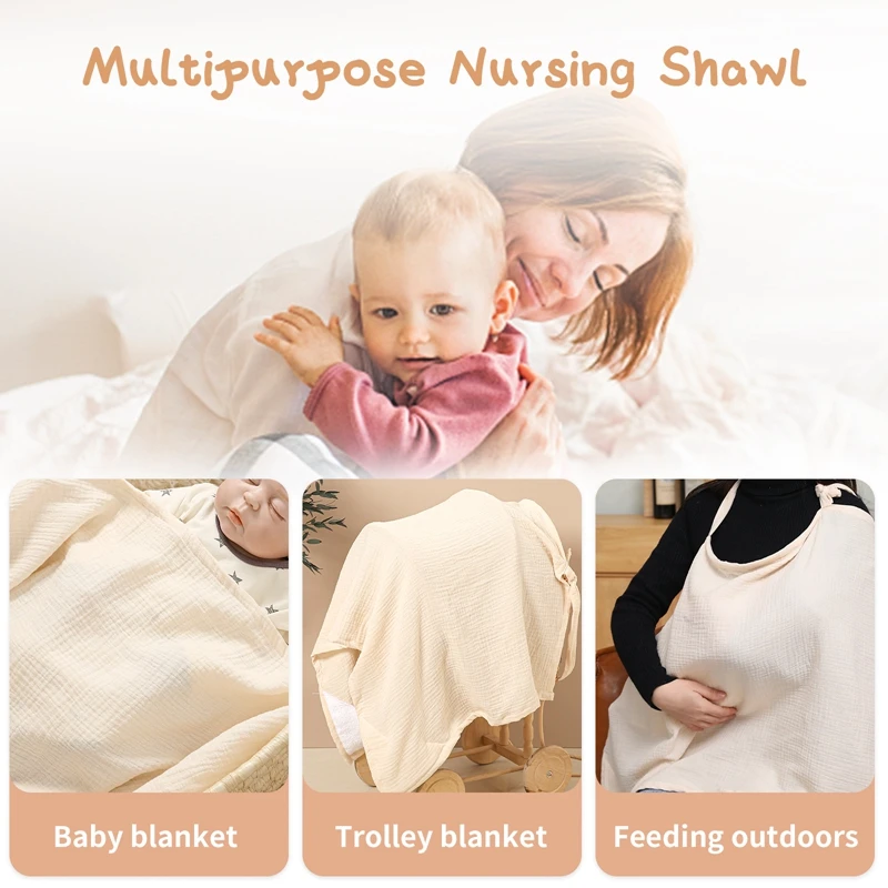 Breathable Breastfeeding Cover Baby Feeding Nursing Covers Adjustable Nursing Apron Outdoor Privacy Cover Mother Nursing Cloth