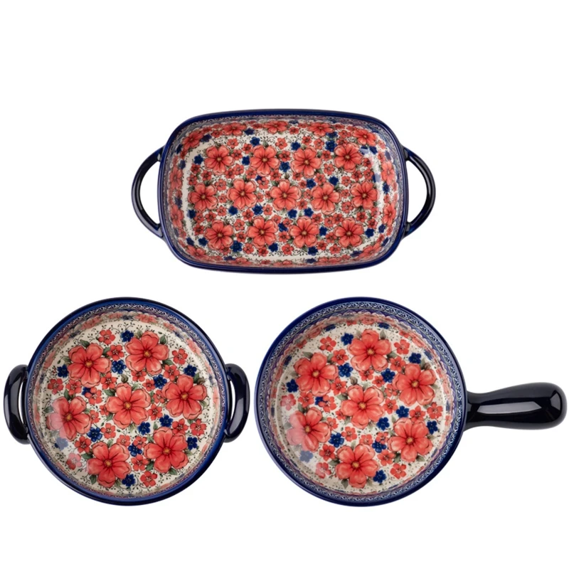 

Rice Bowl Binaural Baking Pan Instant Bowl Ceramic Binaural Baking Pan
