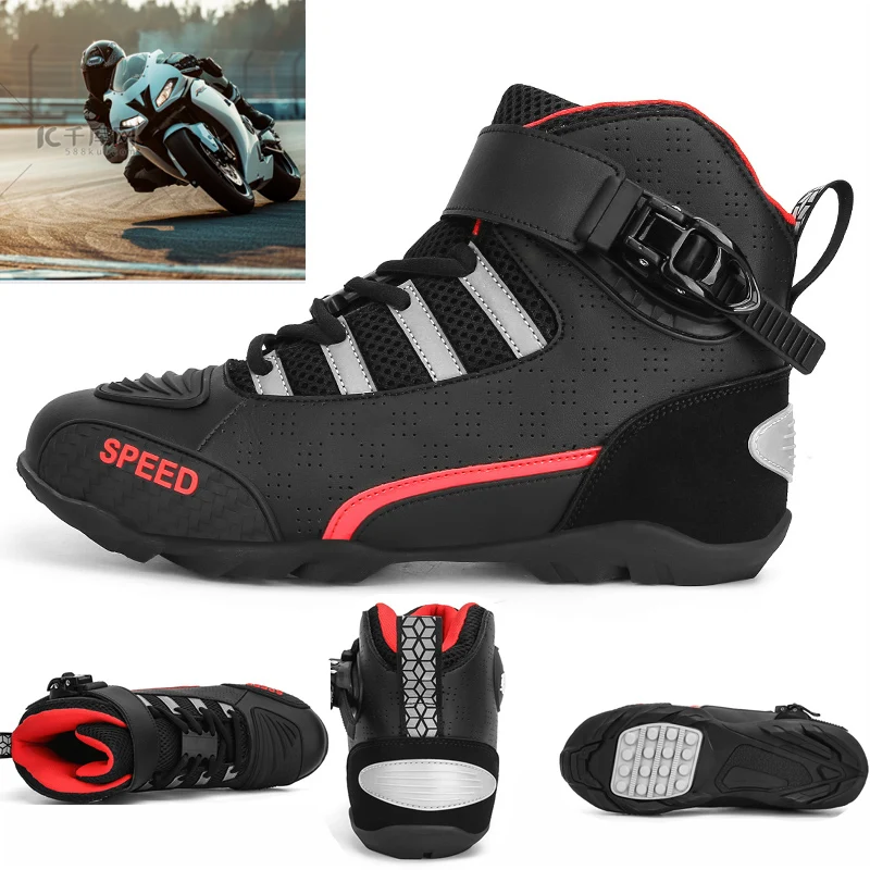 Motorcycle Shoes Waterproof Off-road Traction Motorcycle Cycling Shoes Men Women Four Seasons Outdoor Leisure Sports motorcycle shoes
