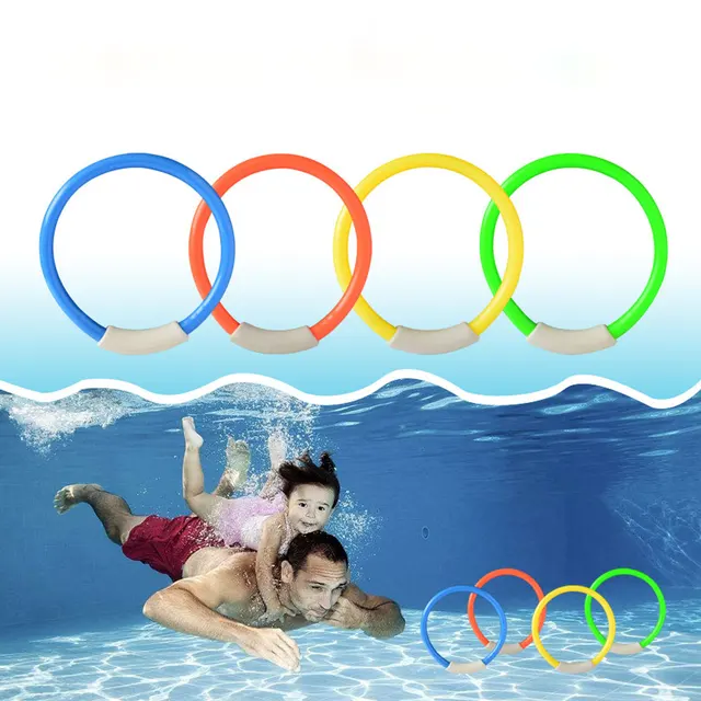 Swimming Pool Throwing Toy Dive Swim Rings Circle Diving Game Toy Set Underwater Kids Summer Gift Beach Pool Diving Training Toy 2