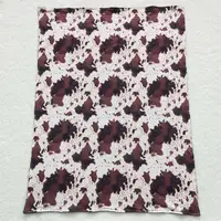 Wholesale Kids Baby Brown Cow Print Bedding Fleece Breathable Blanket Toddler Cotton Flannel Newborn Children Western Thin Quilt 2