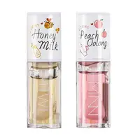 Korean Kawaii Lip gloss Honey Peach Lip Oil Long Lasting Non-sticky Moisturizing Vitamin E Lip Tint Lip Plumper Lip Care Serum 1