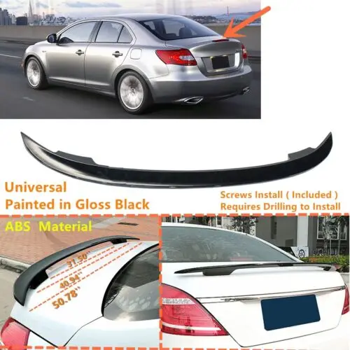 

Подходит для 10-2013 Suzuki Kizashi ABS пластмассовый спойлер багажник Седан универсальный комплект аксессуаров для заднего крыла