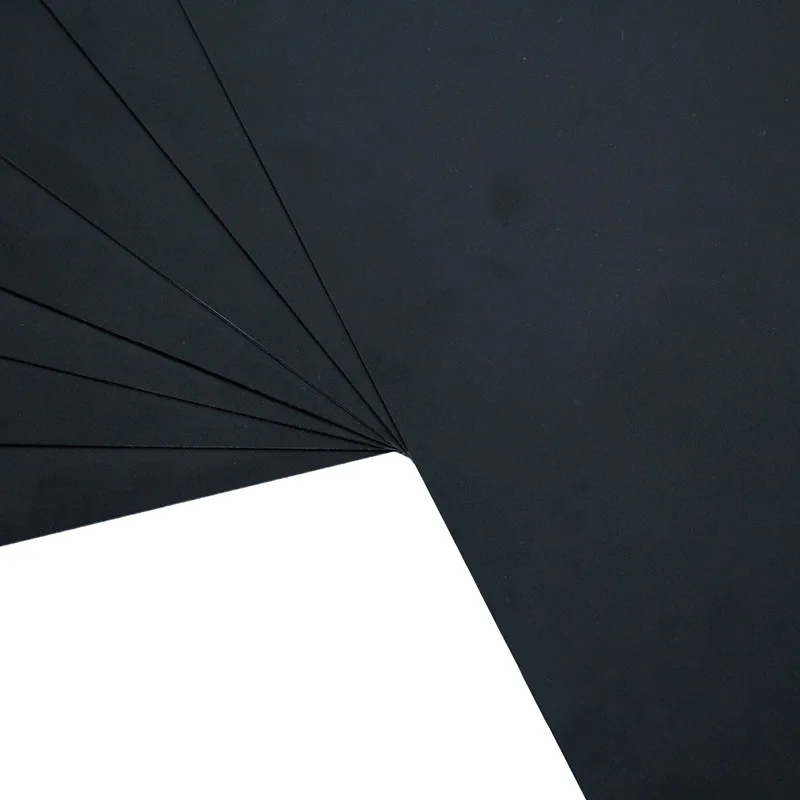 Black PVC Board Hard Plastic Sheet Thin Plate Thickness 0.4/0.5/1mm Corrosion Resistance Insulation Decoration Chemical Industry