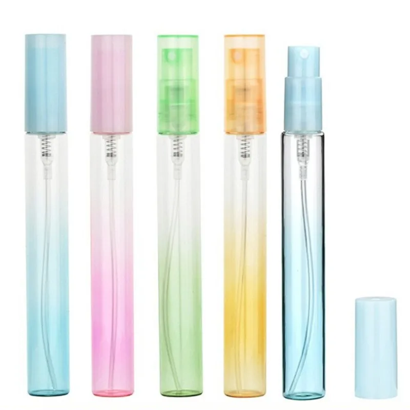 

10ml Refillable Perfume Glass Spray Bottle Portable Mini Transparent Dispenser Sample Vials Empty Cosmetic Container For Travel