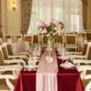 Dark Red Satin Rectangle Tablecloth for Wedding Mariage Party Decoration Baby Shower Christmas Restaurant Banquet Table Cloth 3