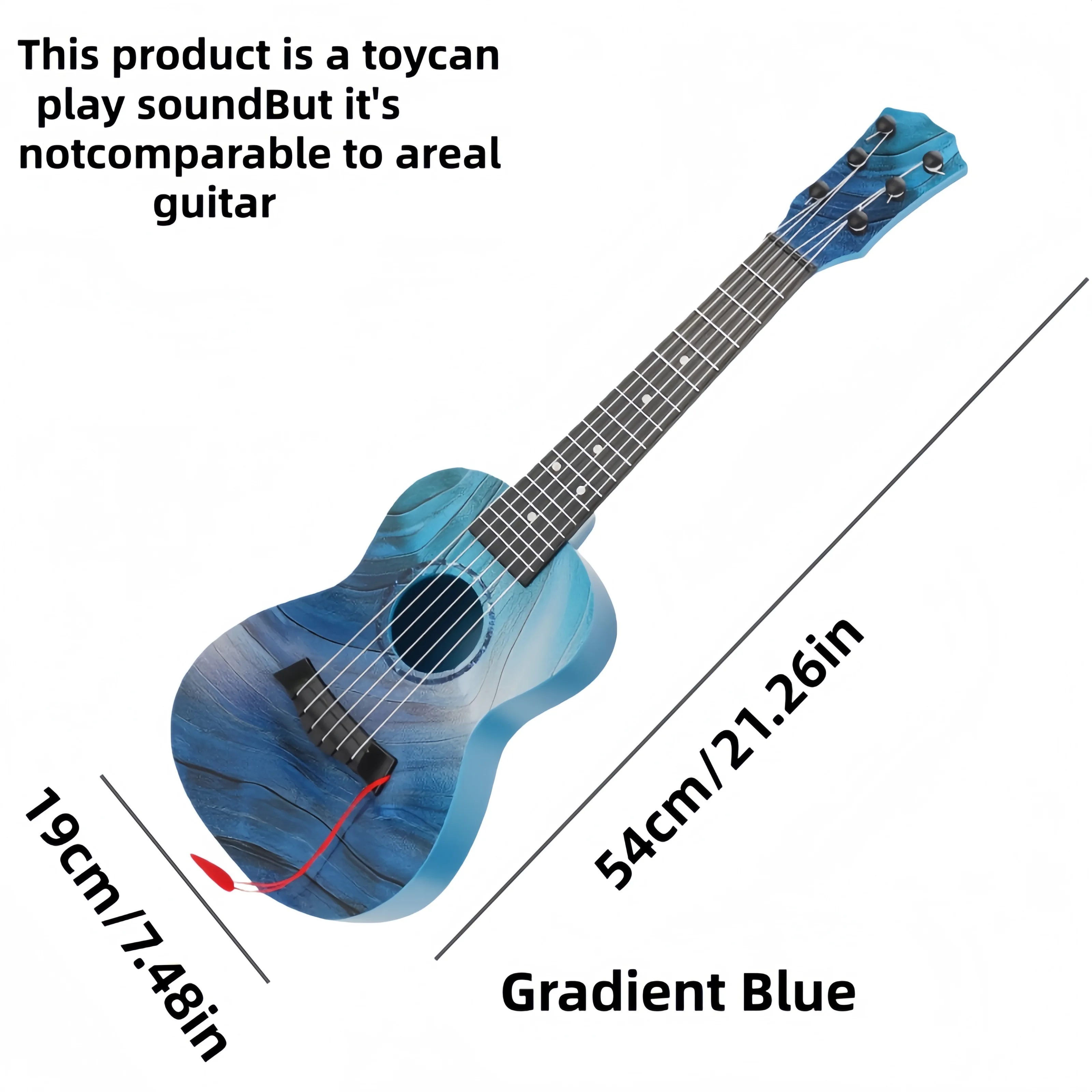 צעצוע גיטרה מתחילים בגודל 21 אינץ' עבור ילדים שיכולים לנגן באוקוללה, כלי נגינה מוסיקלי