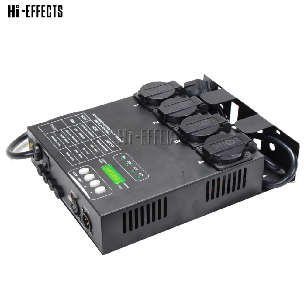 

DMX-4 Dimming Controller Fixtures Stage Light Dimmer Pack Adjustable Light Speed Dim or Switch Mode DMX512 Console