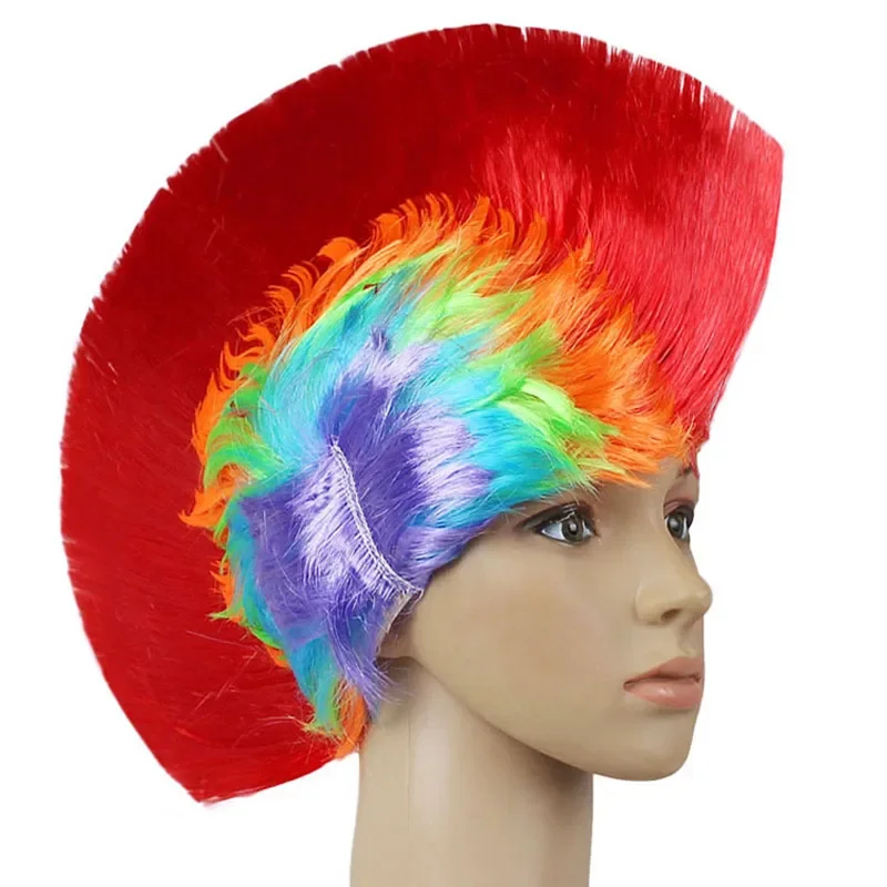 Mardi Gras CarnivaL Wig Birthday Party Funny Hair Hat Accessories Clown Fans Dance Headdress Indigenous  Primitive Headwear