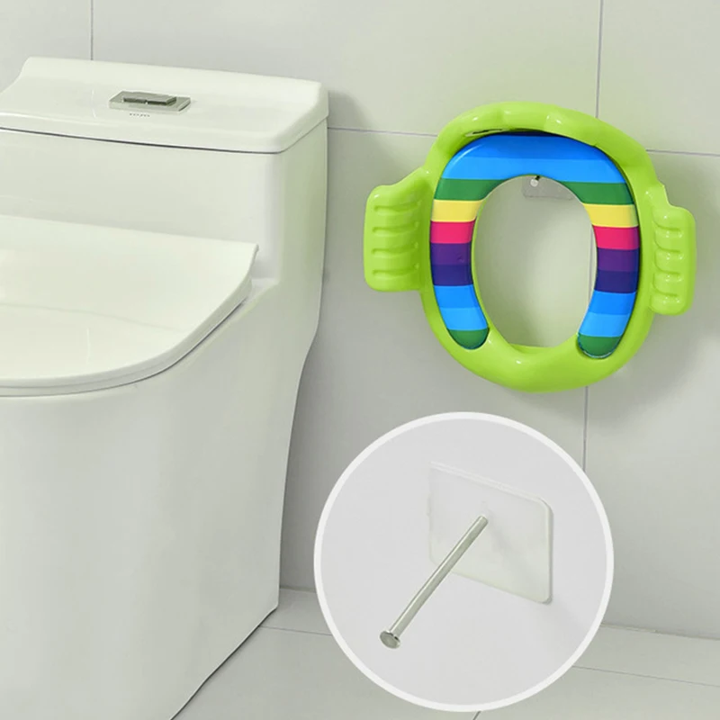 Children's Toilet Seat, Toddler Auxiliary Toilet Training, Cushioned Toilet, Hand-held Thickened And Comfortable Baby Toilet Sea 2