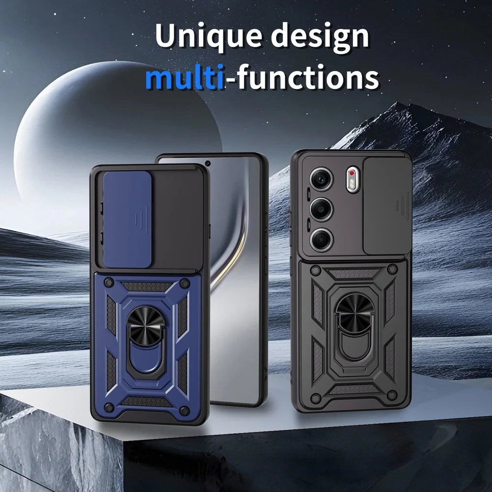 Armor Metal Ring Holder Camera Protective Case with Enhanced Durability