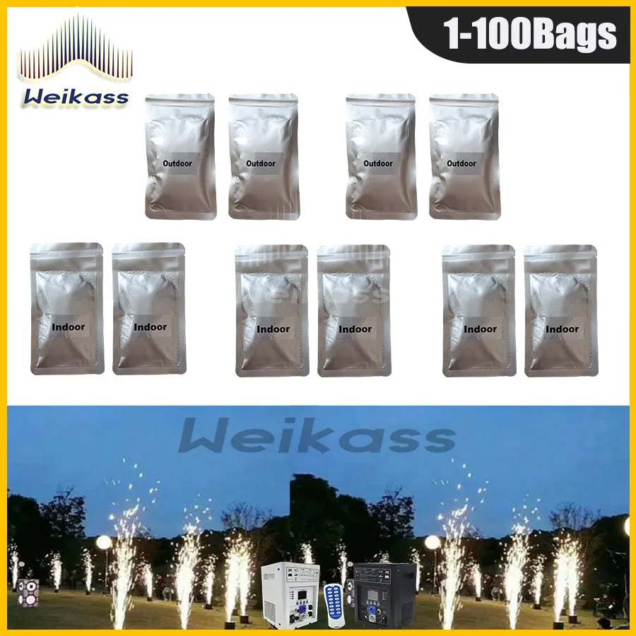 

1-100Bags Ti Powder 200g/Bag Cold Spark Stage Machine Effects Fountain Sparkular Consumables Wedding Party Disco Indoor Outdoor