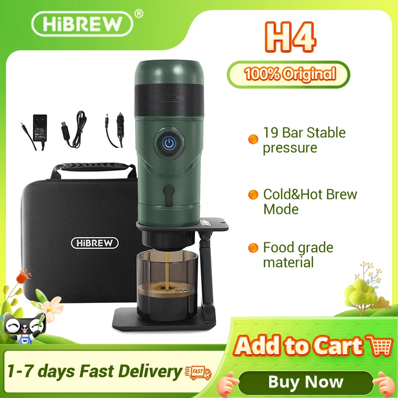 HiBREW H4 Portable Car Coffee Machine for Car & Home