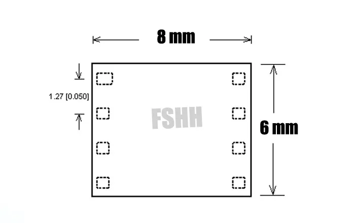  ž  qfn8-dip8 α׷  WSON8 DFN8 MLF8  ic ׽Ʈ  ġ = 1.27mm ũ = 6x8mm